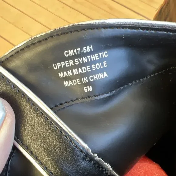 Current Mood Black Pink Shimmer Butterfly Cowboy Boots Size 6 - Picture 10 of 11